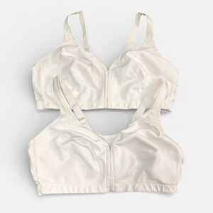Lot of 2 Catherines White Bras Unpadded Plus Size 50DD